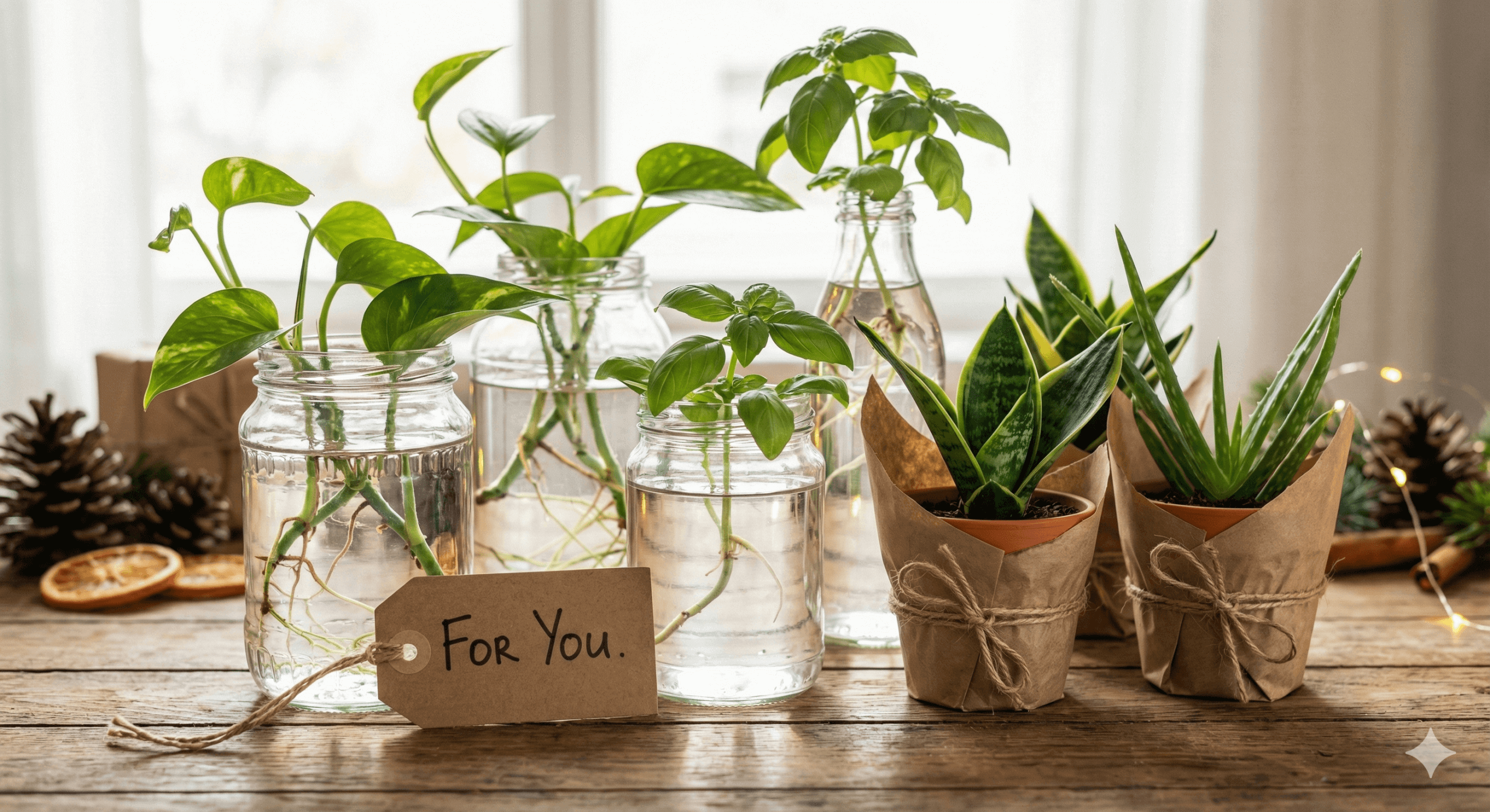 Turning plants into gifts.