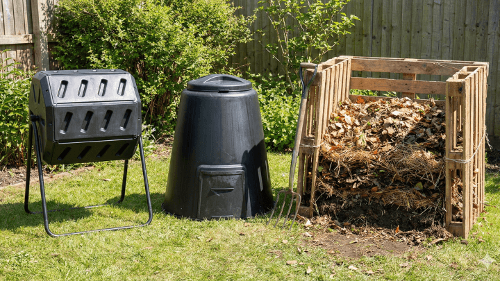Various types of composters