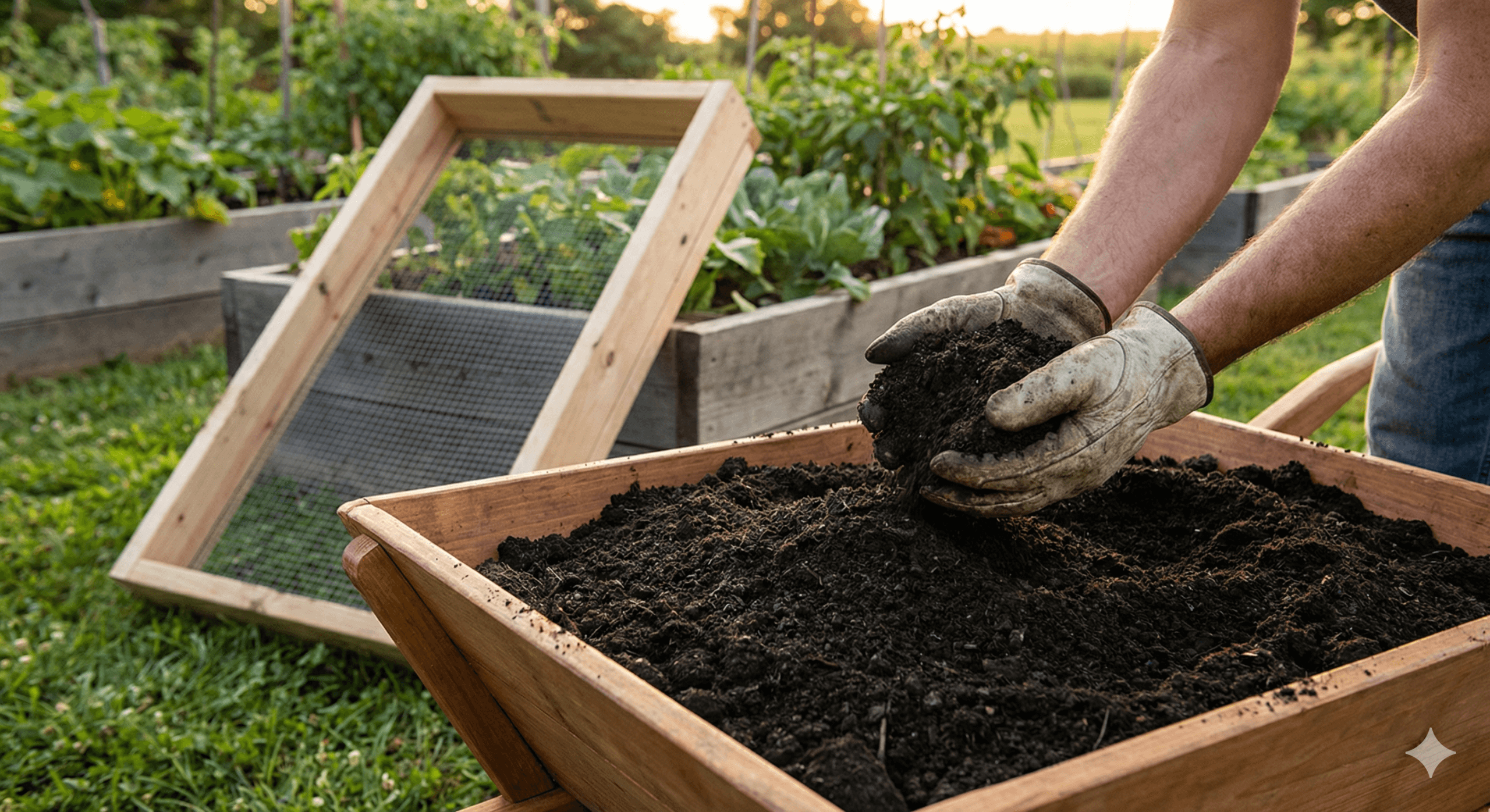 Creating rich compost gold fertilizer